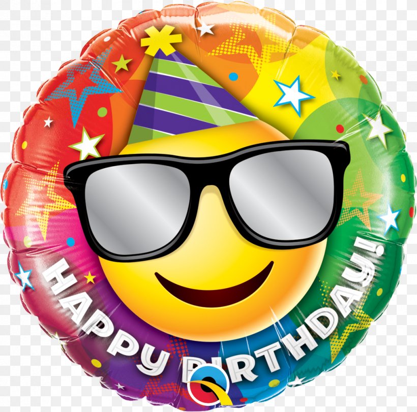 Smiley Balloon Happy Birthday To You Emoticon, PNG, 1018x1007px, Smiley, Balloon, Birthday, Birthday Music, Emoticon Download Free