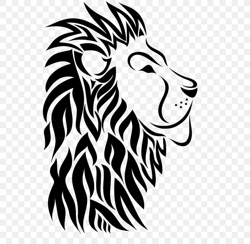 Lionhead Rabbit Tattoo Clip Art, PNG, 566x800px, Lionhead Rabbit, Art, Big Cats, Black, Black And White Download Free