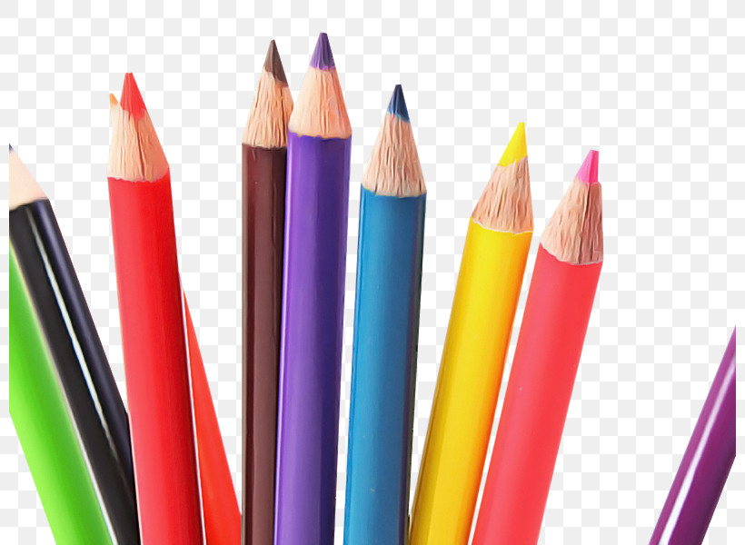 Pencil Office Supplies Writing Implement Material Property Colorfulness, PNG, 800x600px, Pencil, Colorfulness, Crayon, Material Property, Office Supplies Download Free