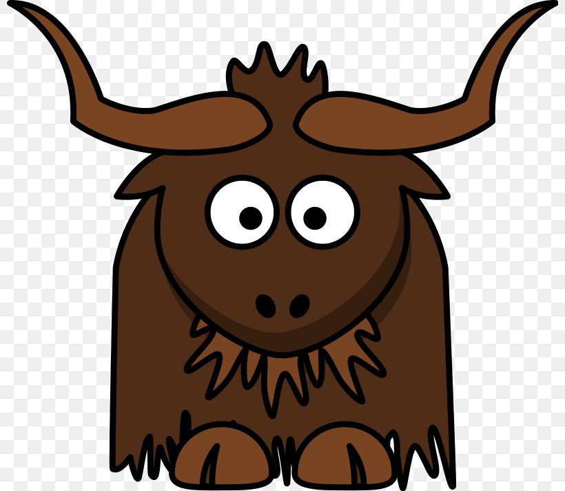 Domestic Yak Cartoon Cattle T-shirt Clip Art, PNG, 800x714px, Domestic Yak, Art, Cartoon, Cattle, Cattle Like Mammal Download Free