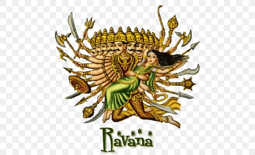 Ravana ., PNG, 500x500px, Ravana, Bhagwan Shri Hanumanji, Brahma, Fictional Character, Goddess Download Free