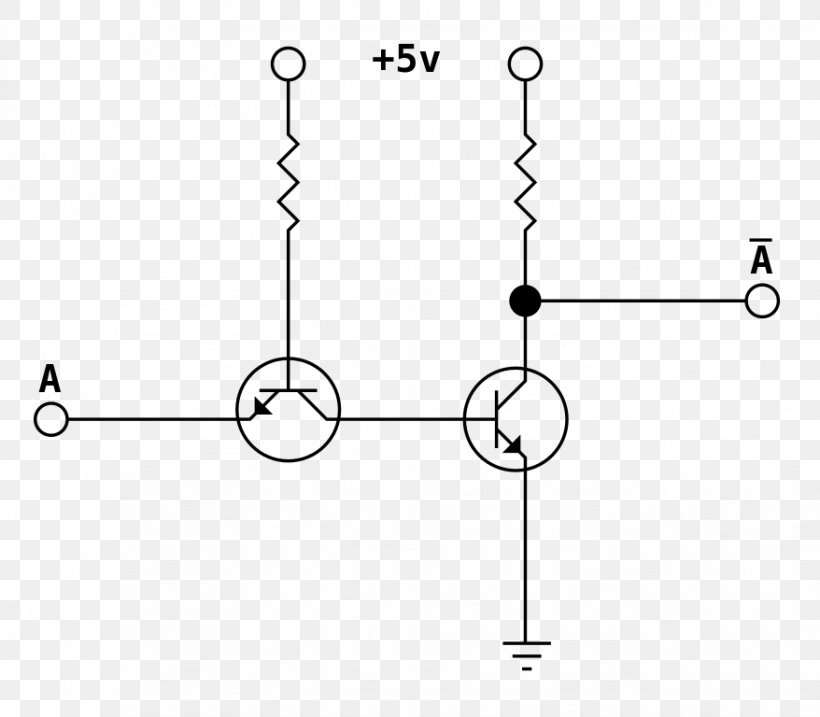 Transistor–transistor Logic Inverter AND Gate Logic Gate Bipolar Junction Transistor, PNG, 878x768px, Inverter, And Gate, Area, Bipolar Junction Transistor, Black And White Download Free