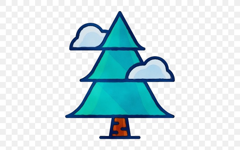 Christmas Tree, PNG, 512x512px, Watercolor, Aqua, Christmas Decoration, Christmas Tree, Cone Download Free