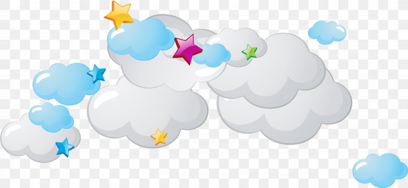 Cloud Star, PNG, 2590x1199px, Cloud, Balloon, Computer, Designer, Sky Download Free