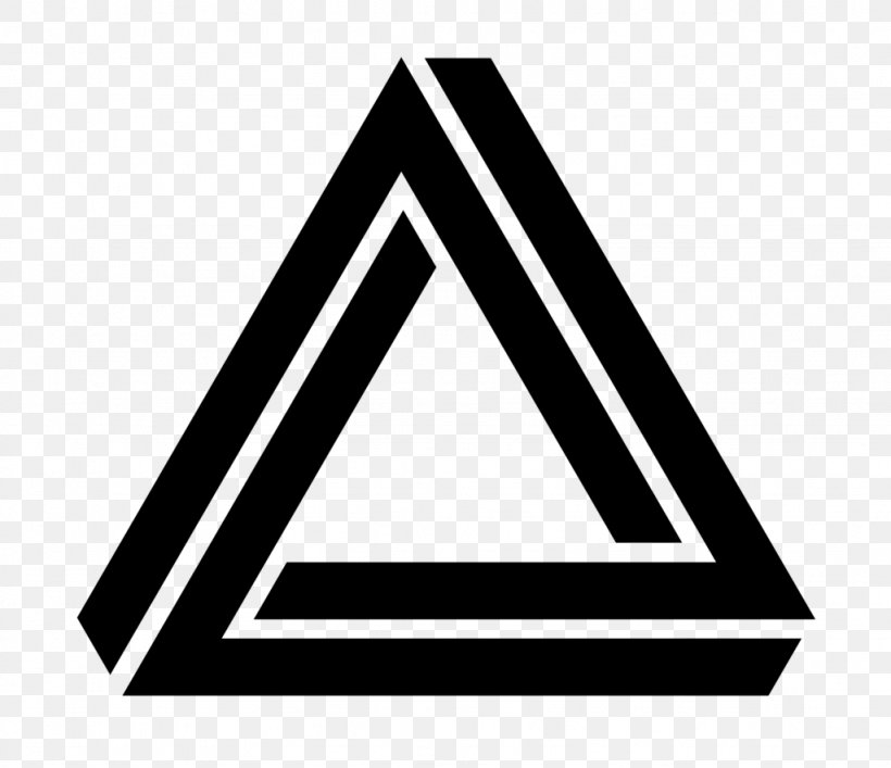 Penrose Triangle Logo Geometry Shape, PNG, 1024x884px, Penrose Triangle, Area, Black, Black And White, Brand Download Free