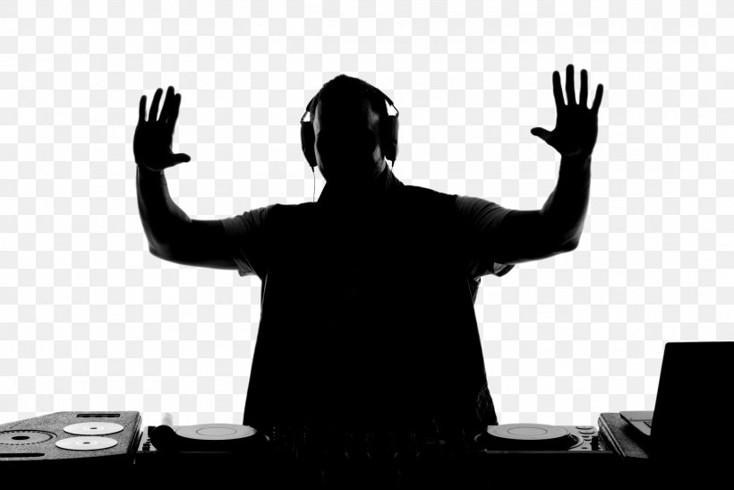 Silhouette Microphone Disc Jockey, PNG, 2123x1417px, Silhouette, Audio Mixing, Black And White, Communication, Deep House Download Free