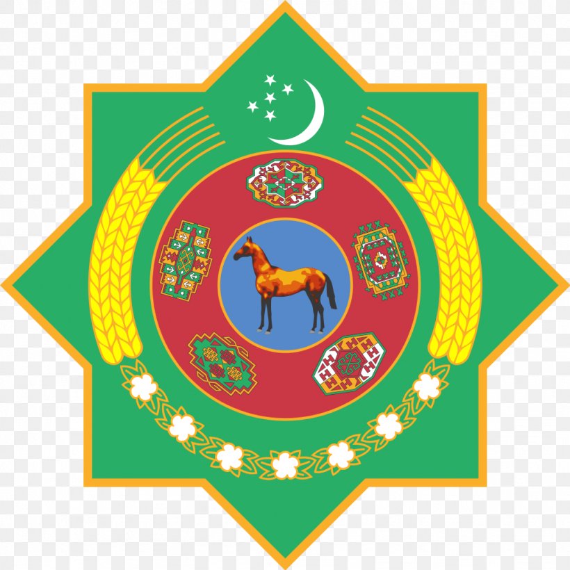 Emblem Of Turkmenistan Turkmen Soviet Socialist Republic Flag Of Turkmenistan Coat Of Arms, PNG, 1024x1024px, Turkmenistan, Area, Coat Of Arms, Emblem Of The United Arab Emirates, Emblem Of Turkmenistan Download Free