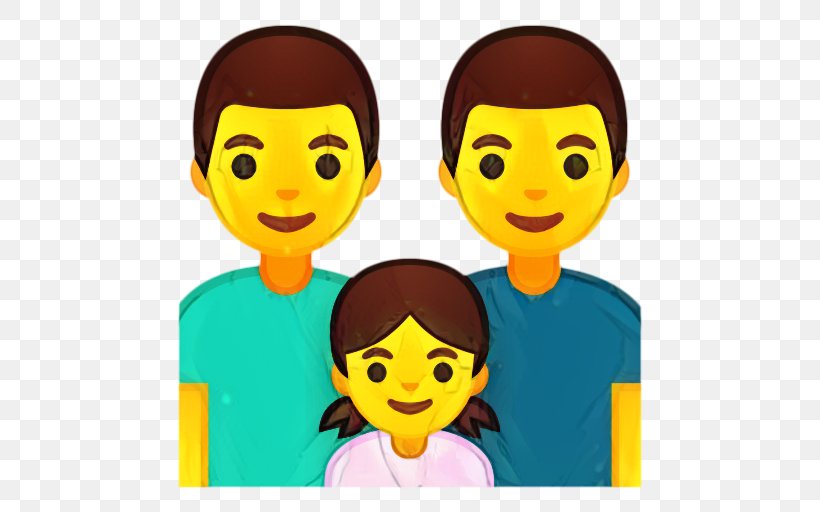 Happy Family Cartoon, PNG, 512x512px, Emoji, Cartoon, Cheek, Child, Conversation Download Free