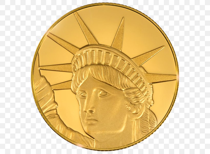 Gold Coin Gold Coin Rosland Capital Statue Of Liberty, PNG, 600x600px, Coin, Brass, Currency, Dollar Coin, Gold Download Free
