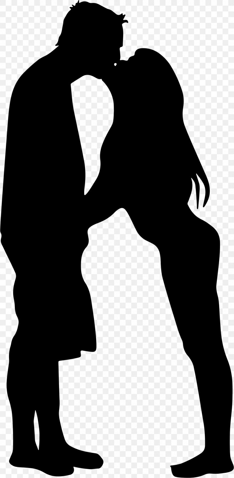 Kiss Silhouette Intimate Relationship, PNG, 1134x2316px, Kiss, Black And White, Drawing, Human, Human Behavior Download Free