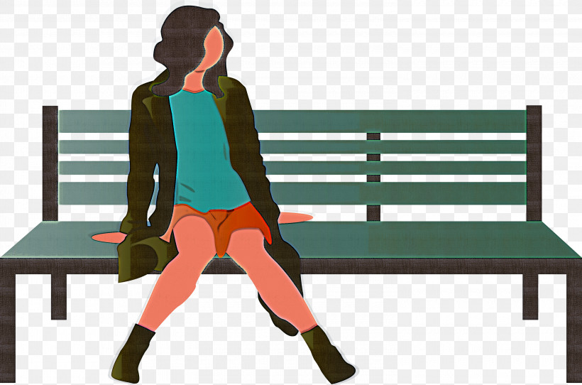 Park Bench Girl, PNG, 3000x1984px, Park Bench, Bench, Cartoon, Fashion, Fashion Design Download Free