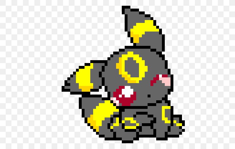 Pokémon Yellow Minecraft Umbreon Pixel Art Png 590x520px