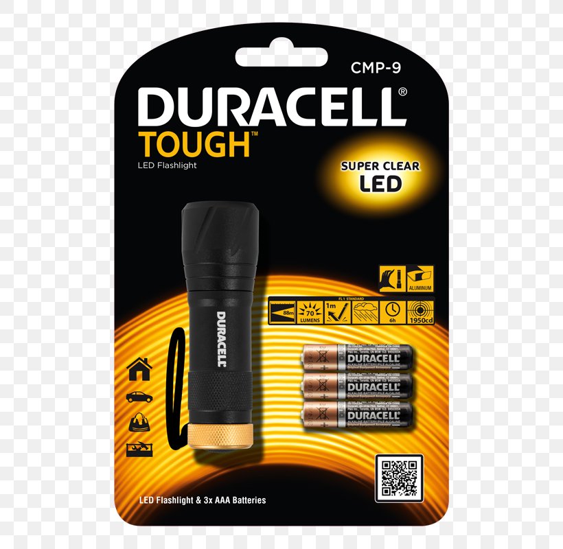 Flashlight Duracell Light-emitting Diode Lighting, PNG, 800x800px, Light, Aaa Battery, Cree Inc, Duracell, Electric Battery Download Free