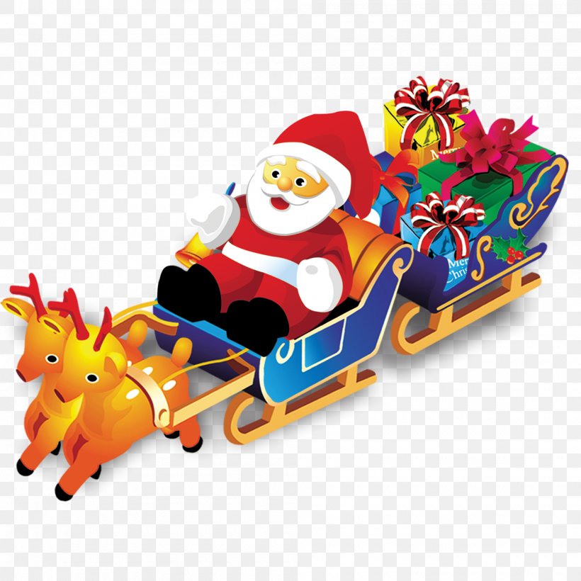 Santa Claus's Reindeer Santa Claus's Reindeer Christmas Gift, PNG, 2000x2000px, Santa Claus, Art, Christmas, Christmas Decoration, Christmas Ornament Download Free