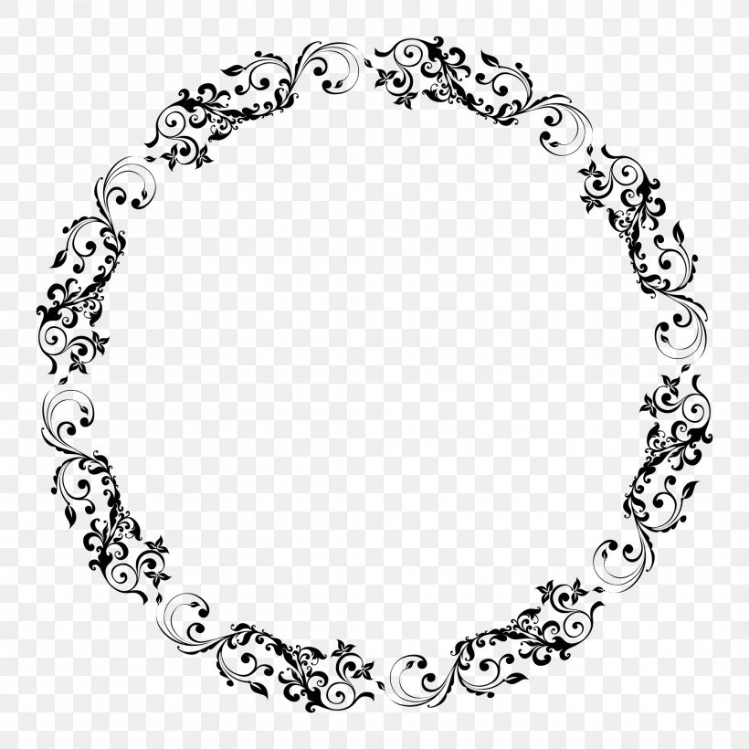 Circle Clip Art, PNG, 2126x2126px, Decorative Arts, Area, Black And White, Body Jewelry, Monochrome Download Free