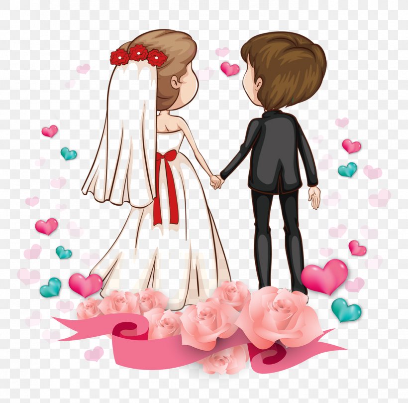 Love Romance Couple Cartoon Marriage, PNG, 1377x1359px, Watercolor, Cartoon,  Flower, Frame, Heart Download Free
