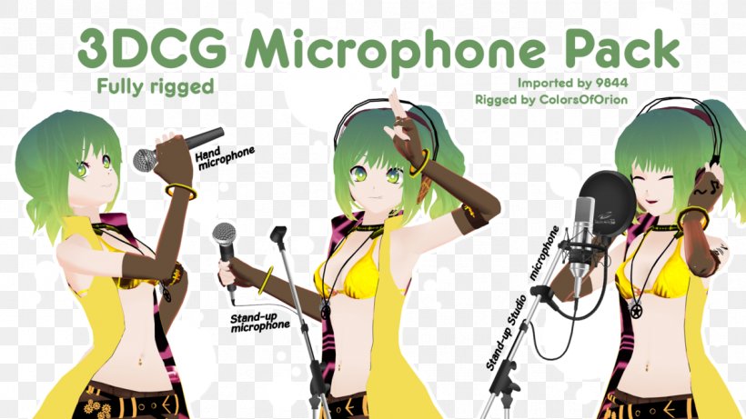 Microphone Stands MikuMikuDance 3D Computer Graphics, PNG, 1191x670px, Watercolor, Cartoon, Flower, Frame, Heart Download Free