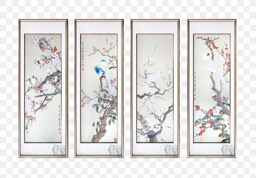Lidong Chinoiserie Picture Frame, PNG, 1417x990px, Lidong, Chinoiserie, Flower, Glass, Mural Download Free