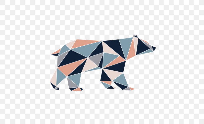 Polar Bear Geometry Triangle, PNG, 500x500px, Bear, Animal, Art, Art Paper, Color Download Free