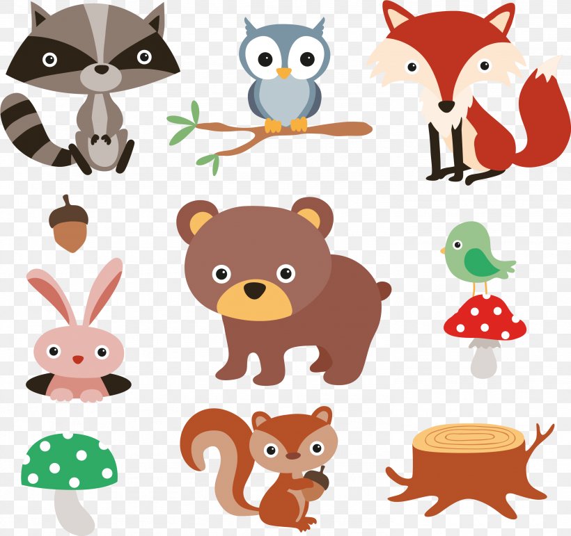 Vector Graphics Clip Art Animal Squirrel, PNG, 2969x2795px, Animal, Animal Figure, Cartoon, Drawing, Forest Download Free
