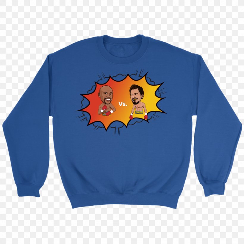 T-shirt Hoodie Crew Neck Sweater Clothing, PNG, 1024x1024px, Tshirt, Blue, Bluza, Clothing, Cobalt Blue Download Free