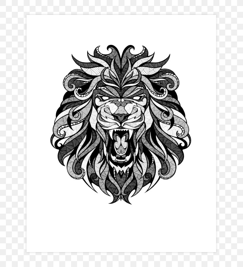 Lion Drawing Art Wall Decal, PNG, 740x900px, Lion, Anger, Art, Art ...