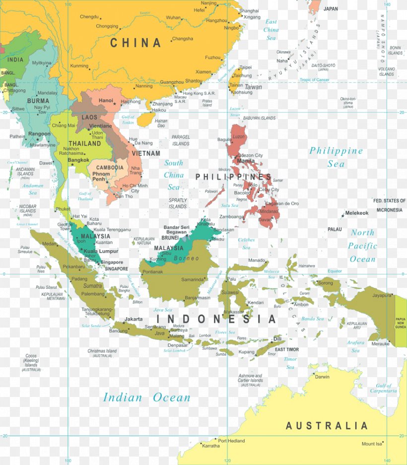 Southeast Asia Geography Map Southeast Asia The World Factbook World Map Geography, Png, 875X1000Px, Southeast  Asia, Area, Asia, Atlas, Cartography