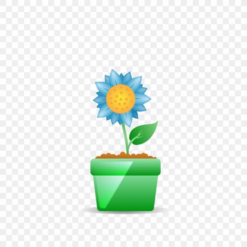 Common Sunflower Euclidean Vector Vecteur, PNG, 1000x1000px, Common Sunflower, Floral Design, Flower, Flowering Plant, Flowerpot Download Free