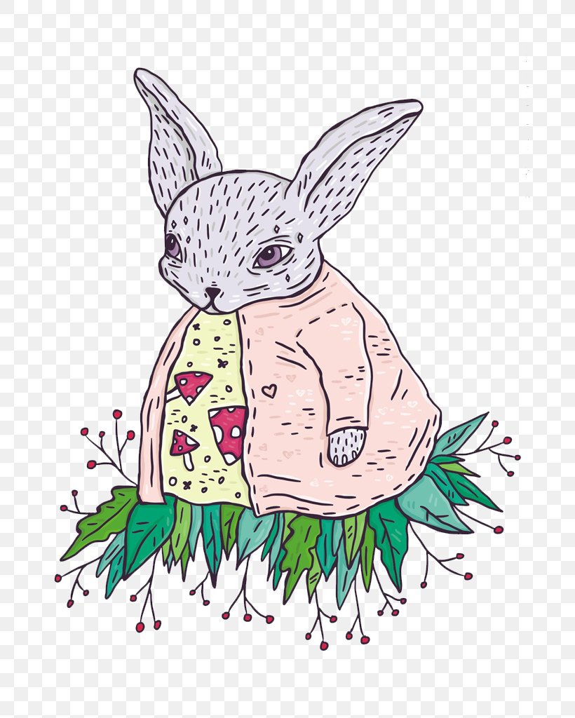 Domestic Rabbit Easter Bunny Hare Illustration, PNG, 724x1024px, Domestic Rabbit, Art, Cartoon, Drawing, Easter Download Free