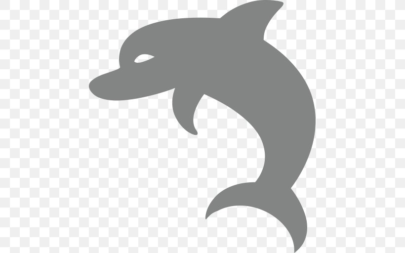 Emoji Text Messaging SMS Dolphin Sticker, PNG, 512x512px, Emoji, Black And White, Cetacea, Dolphin, Email Download Free