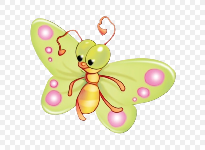 Insect Pink Butterfly Cartoon Wing, PNG, 600x600px, Watercolor, Animal Figure, Butterfly, Cartoon, Insect Download Free