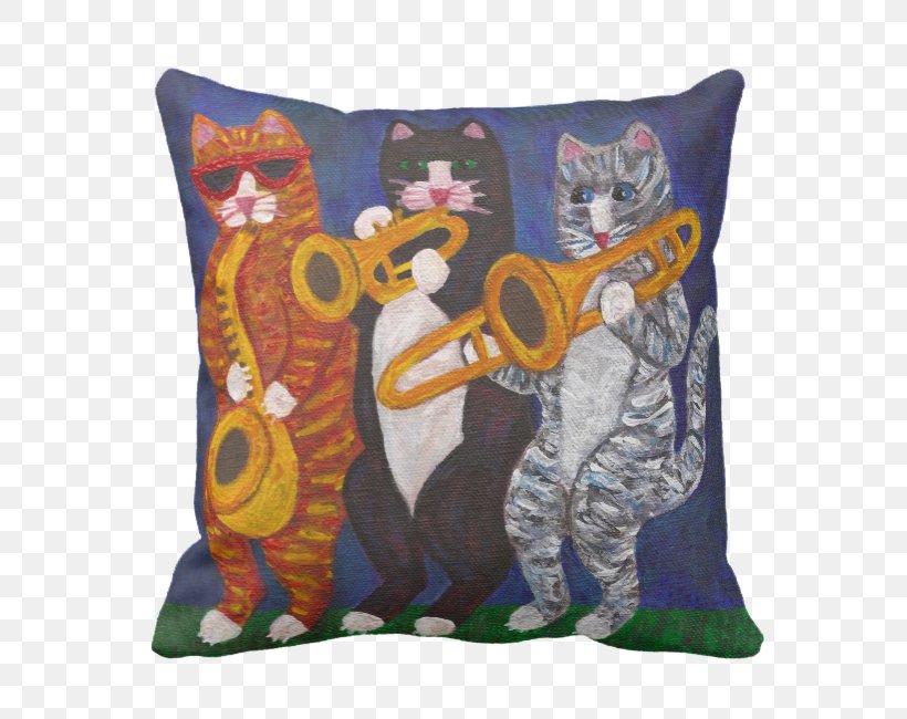 Cat Saxophone Jazz Trombone Art, PNG, 650x650px, Watercolor, Cartoon, Flower, Frame, Heart Download Free