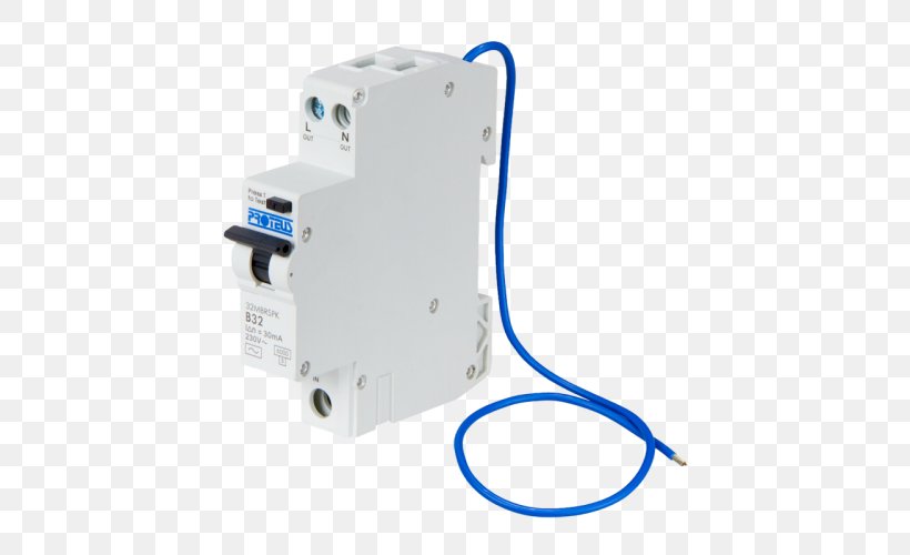 Circuit Breaker Aardlekautomaat Residual-current Device Consumer Unit Ground And Neutral, PNG, 500x500px, Circuit Breaker, Aardlekautomaat, Consumer Unit, Din Rail, Distribution Board Download Free