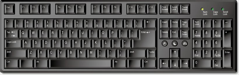 Computer Keyboard Laptop Cdr, PNG, 5144x1613px, Computer Keyboard, Apple Keyboard, Black And White, Cdr, Computer Component Download Free