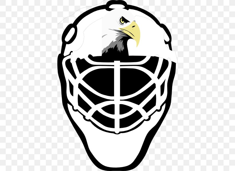 Goaltender Mask Ice Hockey Clip Art, PNG, 420x599px, Goaltender Mask, Ball, Beak, Bird, Black And White Download Free