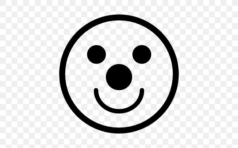 Smiley Emoticon Download Clip Art, PNG, 512x512px, Smiley, Black And White, Clown, Emoji, Emoticon Download Free