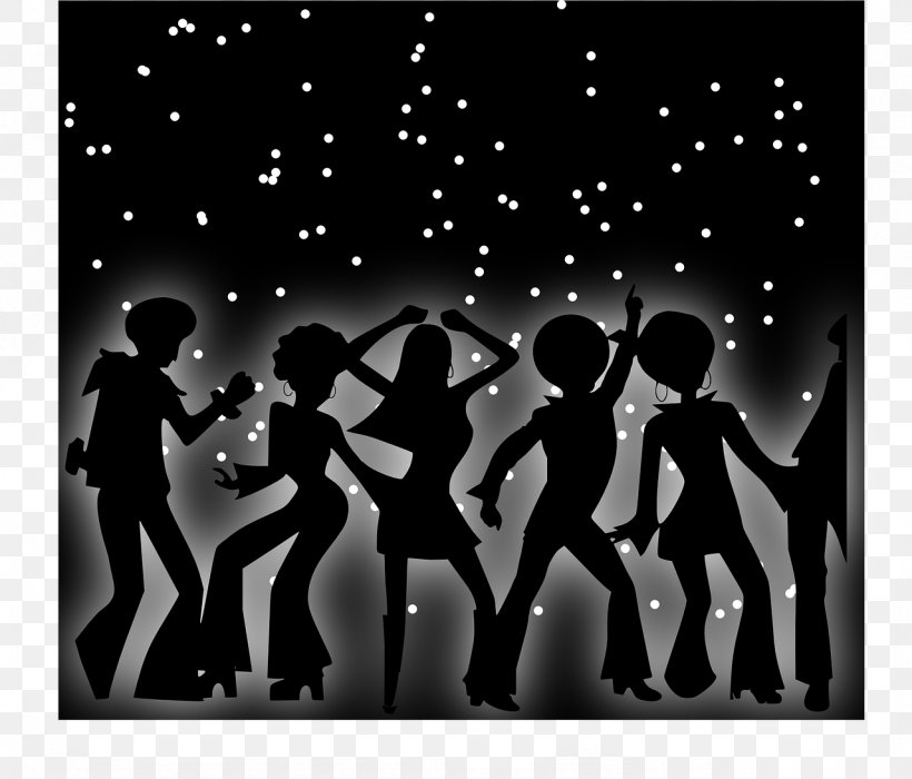 1970s Dance Disco Wedding Invitation Clip Art, PNG, 1280x1093px, Dance, Art, Black, Black And White, Dance Party Download Free