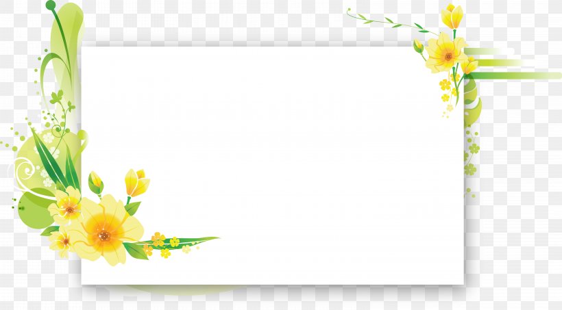 Flower Picture Frames Floral Design Birthday Text, PNG, 6265x3462px, Flower, Birthday, Bordiura, Branch, Cut Flowers Download Free