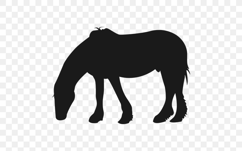 Mustang Pony Stallion Silhouette, PNG, 512x512px, Mustang, Animal, Black, Black And White, Drawing Download Free