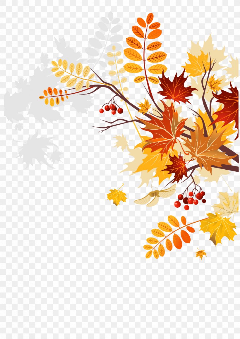 Autumn Royalty-free Clip Art, PNG, 1654x2339px, Autumn, Autumn Leaf Color, Branch, Flora, Floral Design Download Free