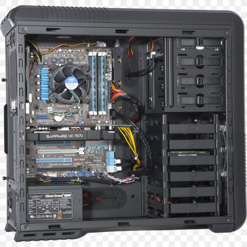 Computer Cases & Housings Graphics Cards & Video Adapters Computer Hardware Computer System Cooling Parts Personal Computer, PNG, 1600x1600px, Computer Cases Housings, Atx, Build To Order, Cable Management, Case Download Free