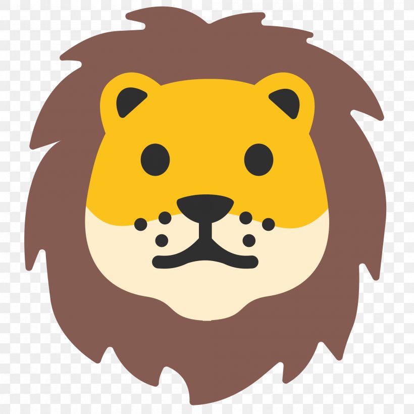 Lion Emoji Android Nougat Android Marshmallow, PNG, 2000x2000px, Lion, Android, Android Marshmallow, Android Nougat, Android Oreo Download Free