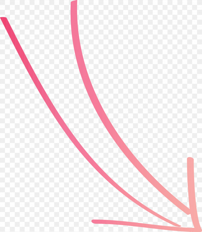 Pink Line Magenta, PNG, 2614x3000px, Hand Drawn Arrow, Line, Magenta, Paint, Pink Download Free