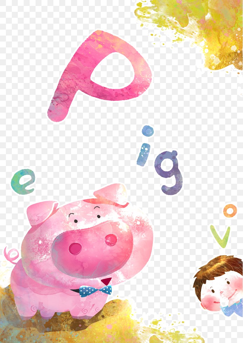 Domestic Pig Cartoon Illustration, PNG, 819x1157px, Domestic Pig, Art, Cartoon, Child, Comics Download Free