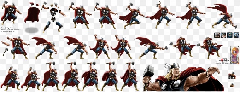 Thor: God Of Thunder Marvel: Avengers Alliance Iron Man Sprite, PNG, 2257x865px, Thor, Avengers, Avengers Age Of Ultron, Comics, Film Download Free