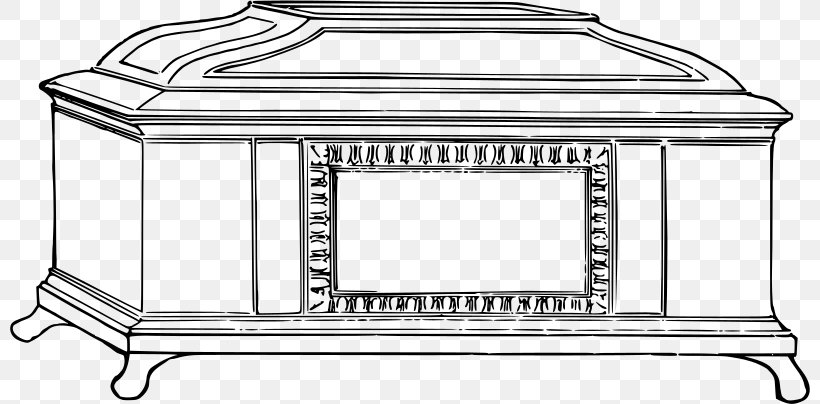 Coffin Line Art Clip Art, PNG, 800x404px, Coffin, Black And White, Compact Car, Droide, Furniture Download Free