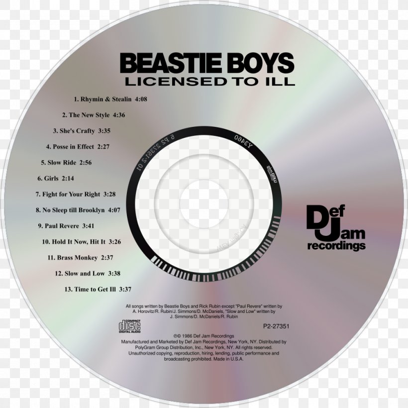 Licensed To Ill Compact Disc Beastie Boys Product Design, PNG, 1000x1000px, Licensed To Ill, Beastie, Beastie Boys, Brand, Compact Disc Download Free