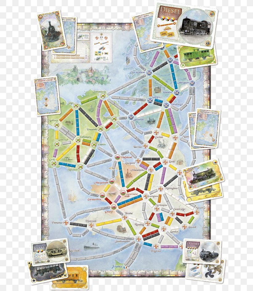 Days Of Wonder Ticket To Ride Series United Kingdom Board Game, PNG, 680x940px, Ticket To Ride, Alan R Moon, Area, Board Game, Boardgamegeek Download Free