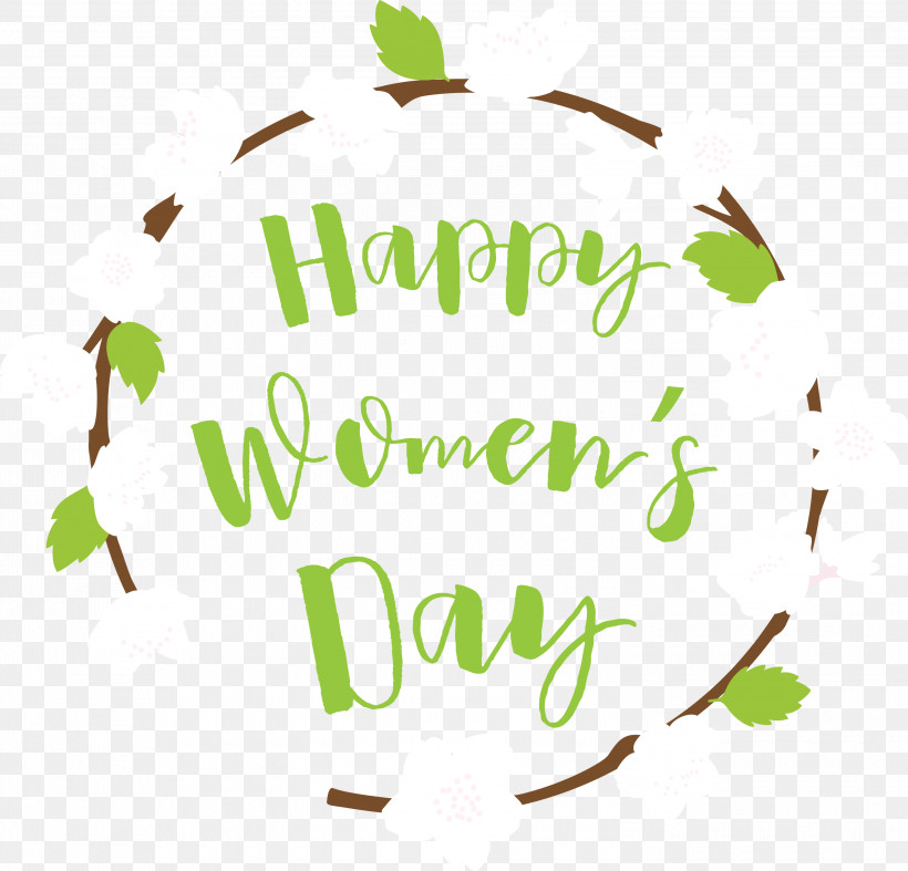 Happy Womens Day Womens Day, PNG, 3000x2882px, Happy Womens Day, Fruit, Green, Happiness, Leaf Download Free