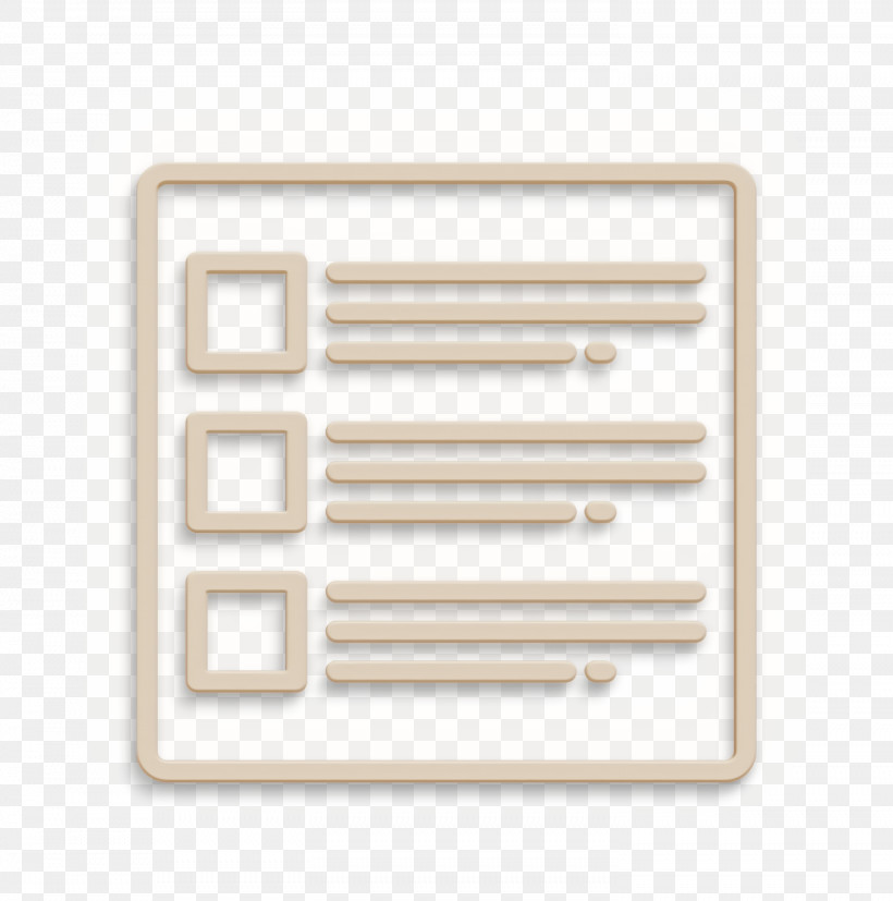 UI Icon List Icon, PNG, 1476x1490px, Ui Icon, Beige, List Icon, Rectangle Download Free
